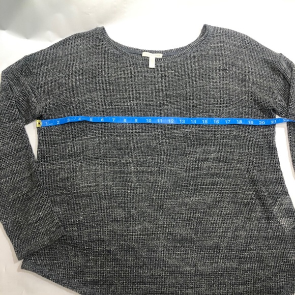 Eileen Fisher Gray Open Waffle Knit Tunic Top S - Picture 7 of 9